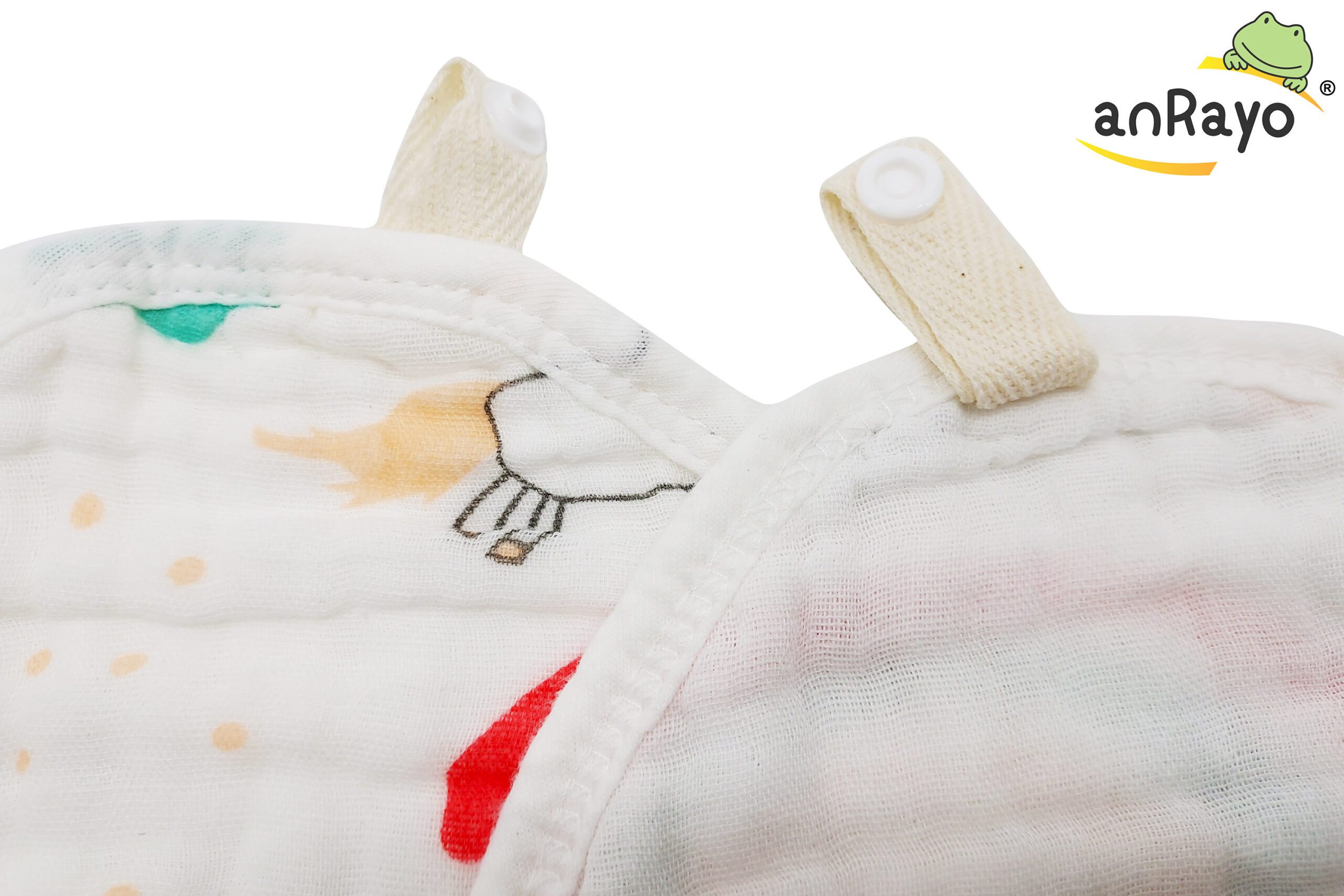 Baby Burp Cloth (6-Layer 100% Cotton Muslin)_Rainbow Unicorn & Sweet Strawberry (2pcs per pack) - Image 7