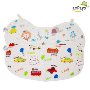 Baby Burp Cloth (6-Layer 100% Cotton Muslin)_Fun Car & Cutie Zoo(2pcs per pack)