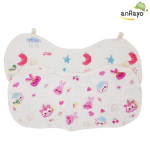 Baby Burp Cloth (6-Layer 100% Cotton Muslin)_Little Star & Pinky Rabbit (2pcs per pack)
