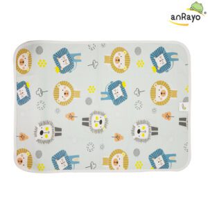 Diaper Changing Mat (Top Layer-100% Cotton)_Cute Lion