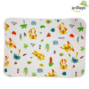 Diaper Changing Mat (Top Layer-100% Cotton)_Jungle Tiger