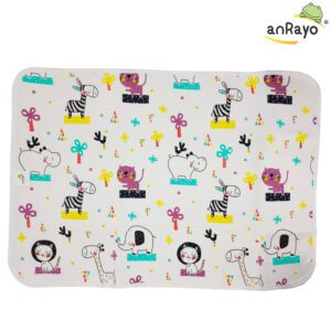 Diaper Changing Mat (Top Layer-100% Cotton)_Zebra Friends