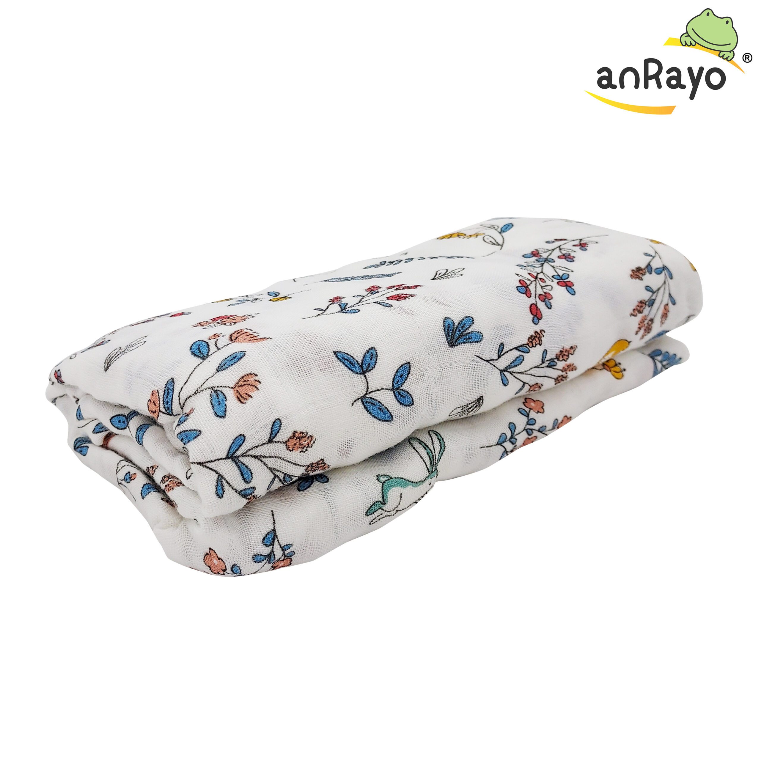 Muslin Swaddle Blanket (100 % Bamboo)_Blossom Rabbit - Image 3