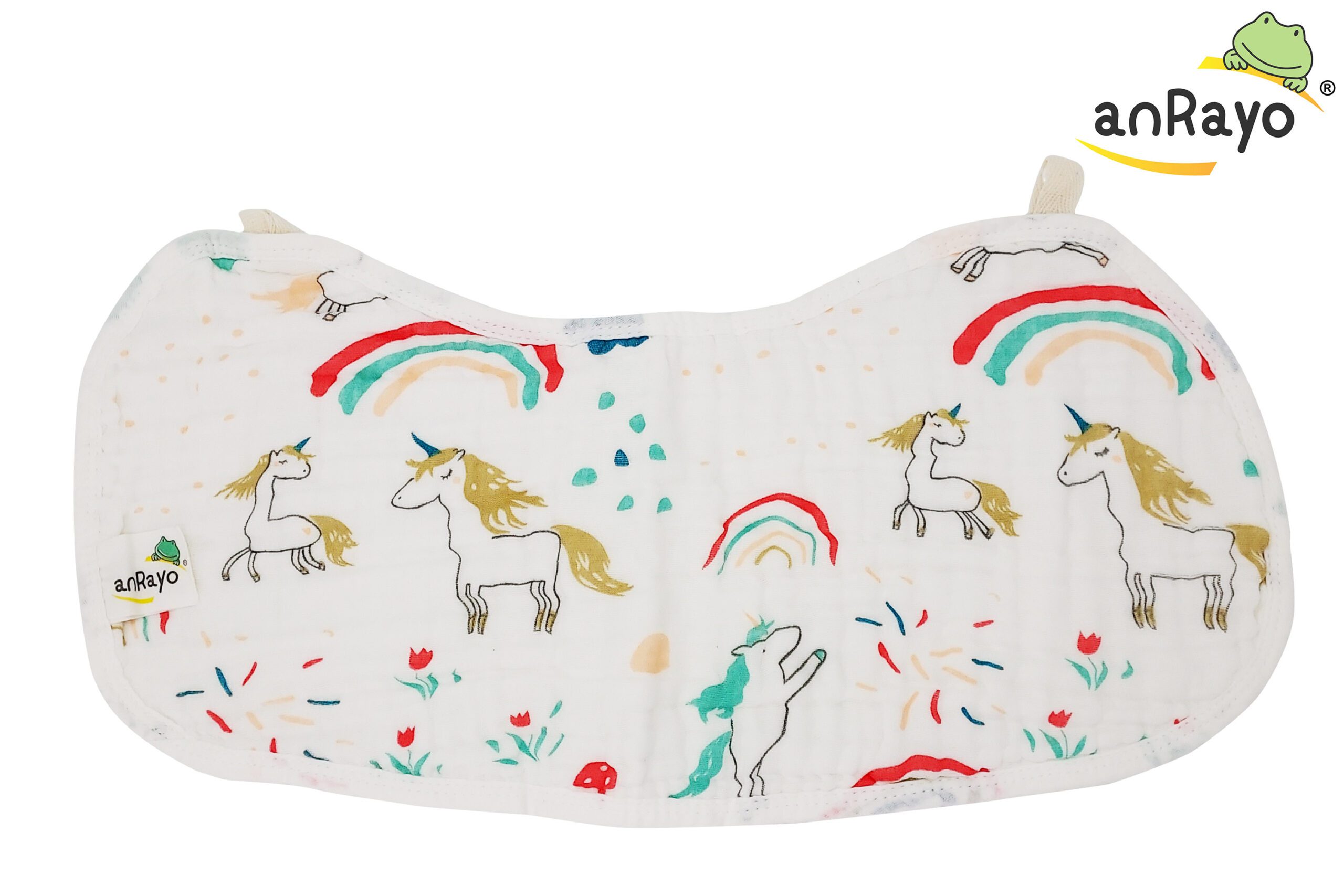 Baby Burp Cloth (6-Layer 100% Cotton Muslin)_Rainbow Unicorn & Sweet Strawberry (2pcs per pack) - Image 5
