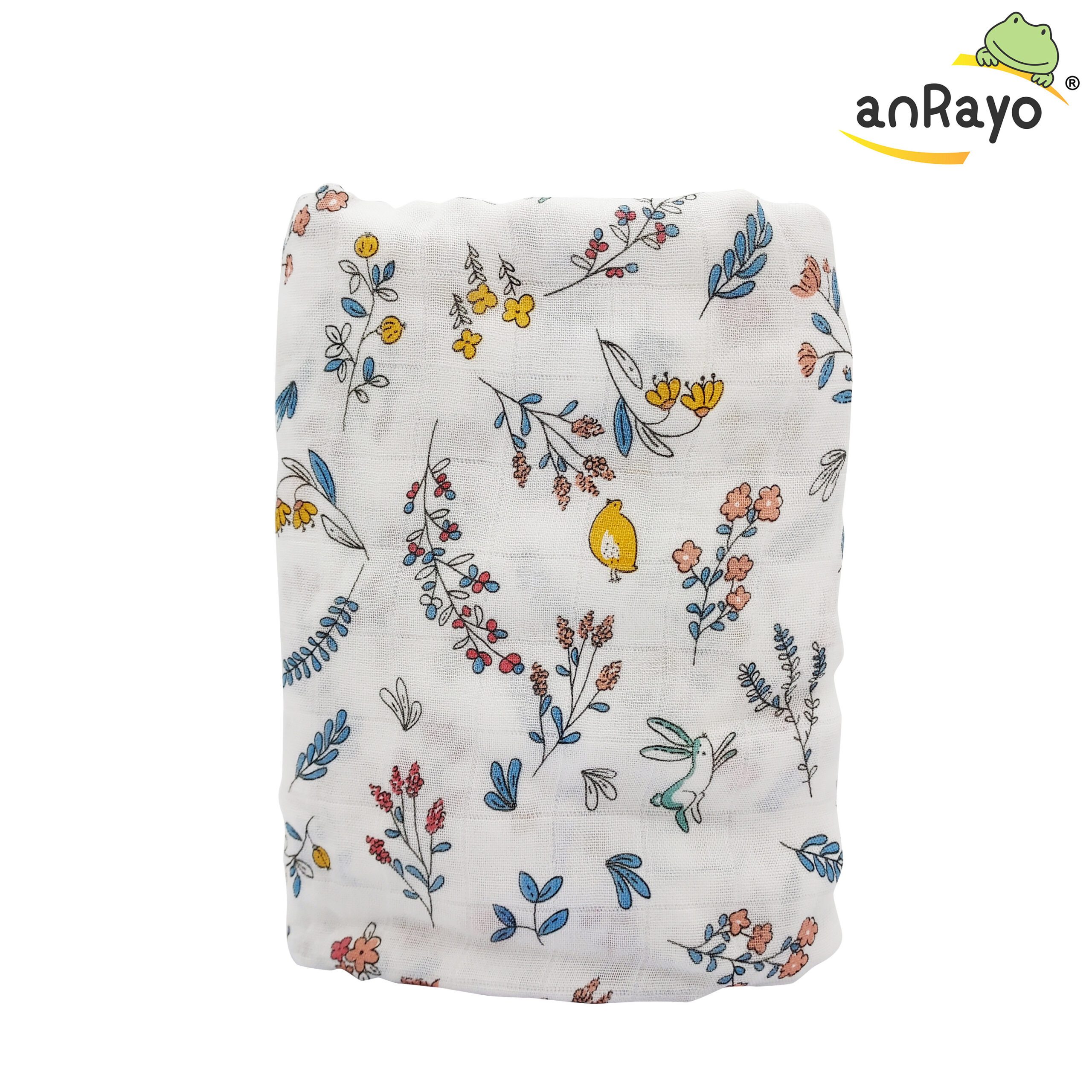 Muslin Swaddle Blanket (100 % Bamboo)_Blossom Rabbit