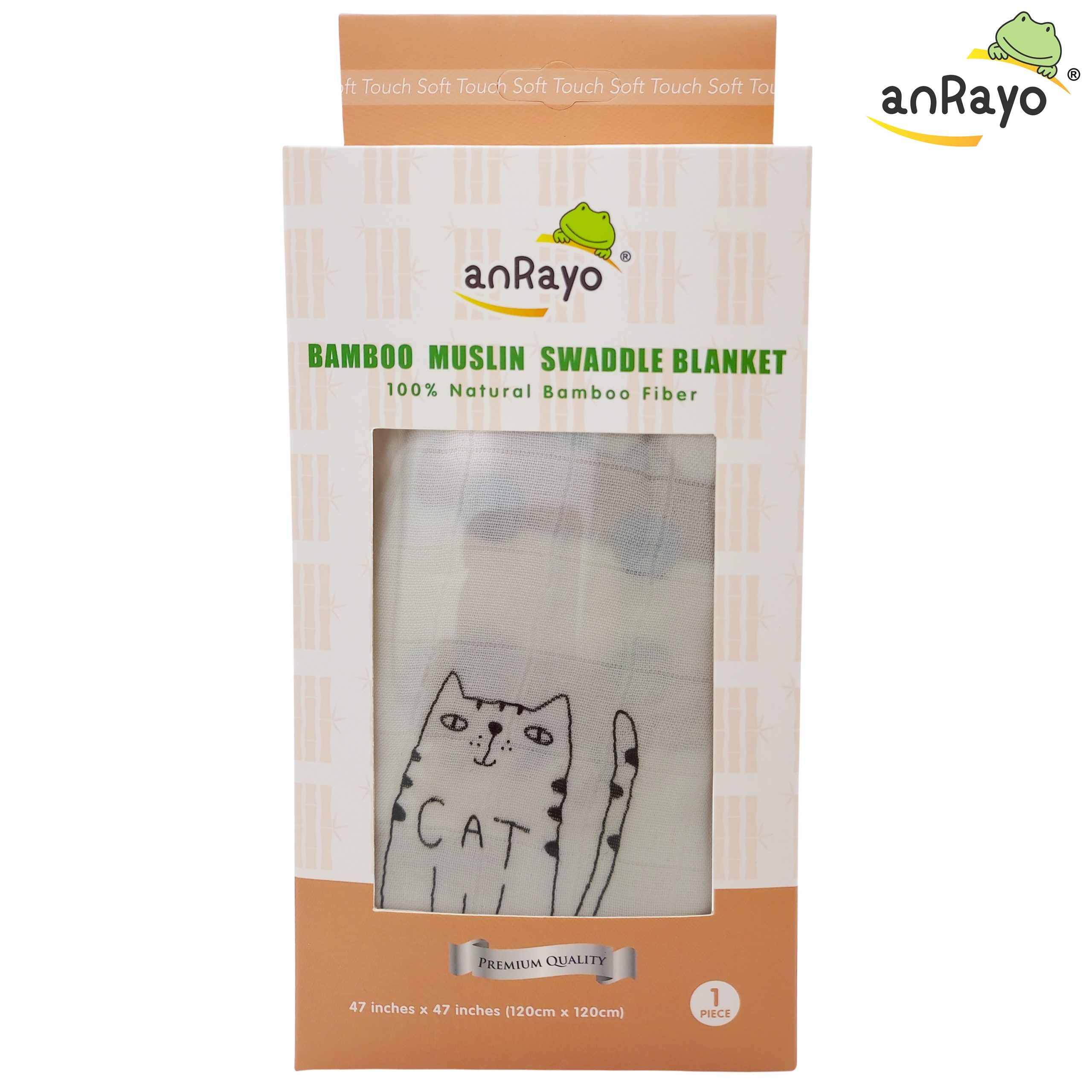 Muslin Swaddle Blanket (100 % Bamboo)_Happy House - Image 2