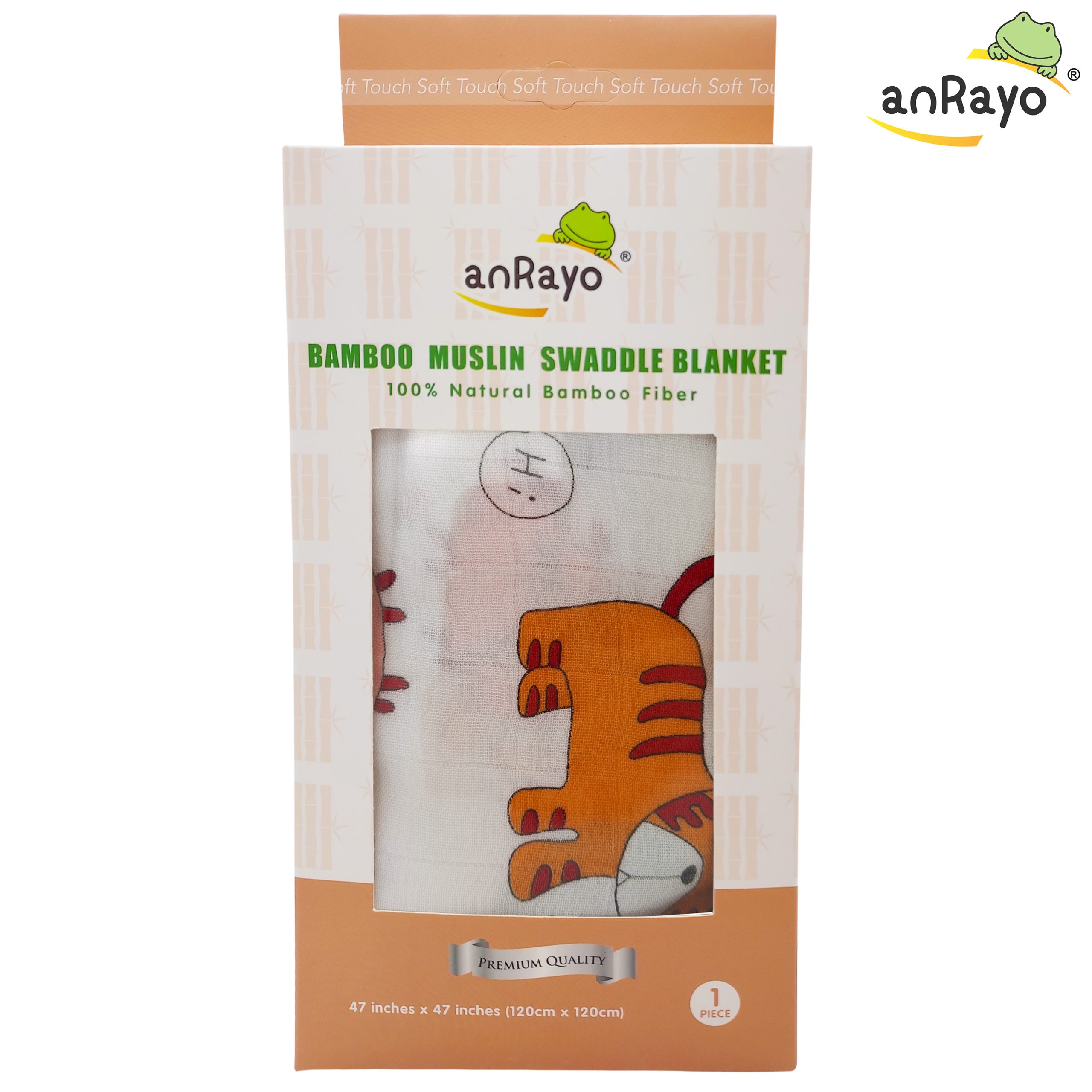 Muslin Swaddle Blanket (100 % Bamboo)_Little Zoo - Image 2
