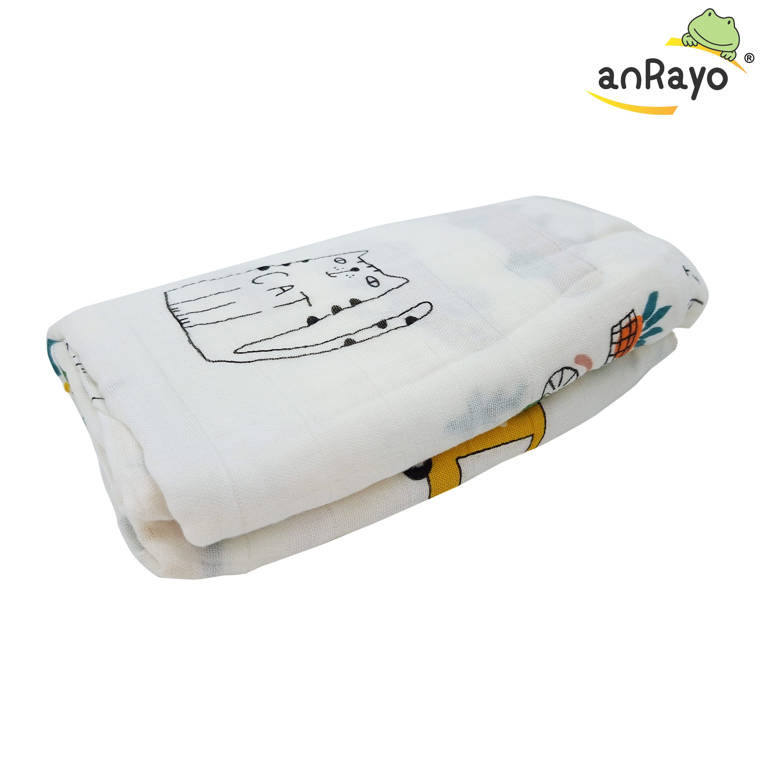 Muslin Swaddle Blanket (100 % Bamboo)_Happy House - Image 4