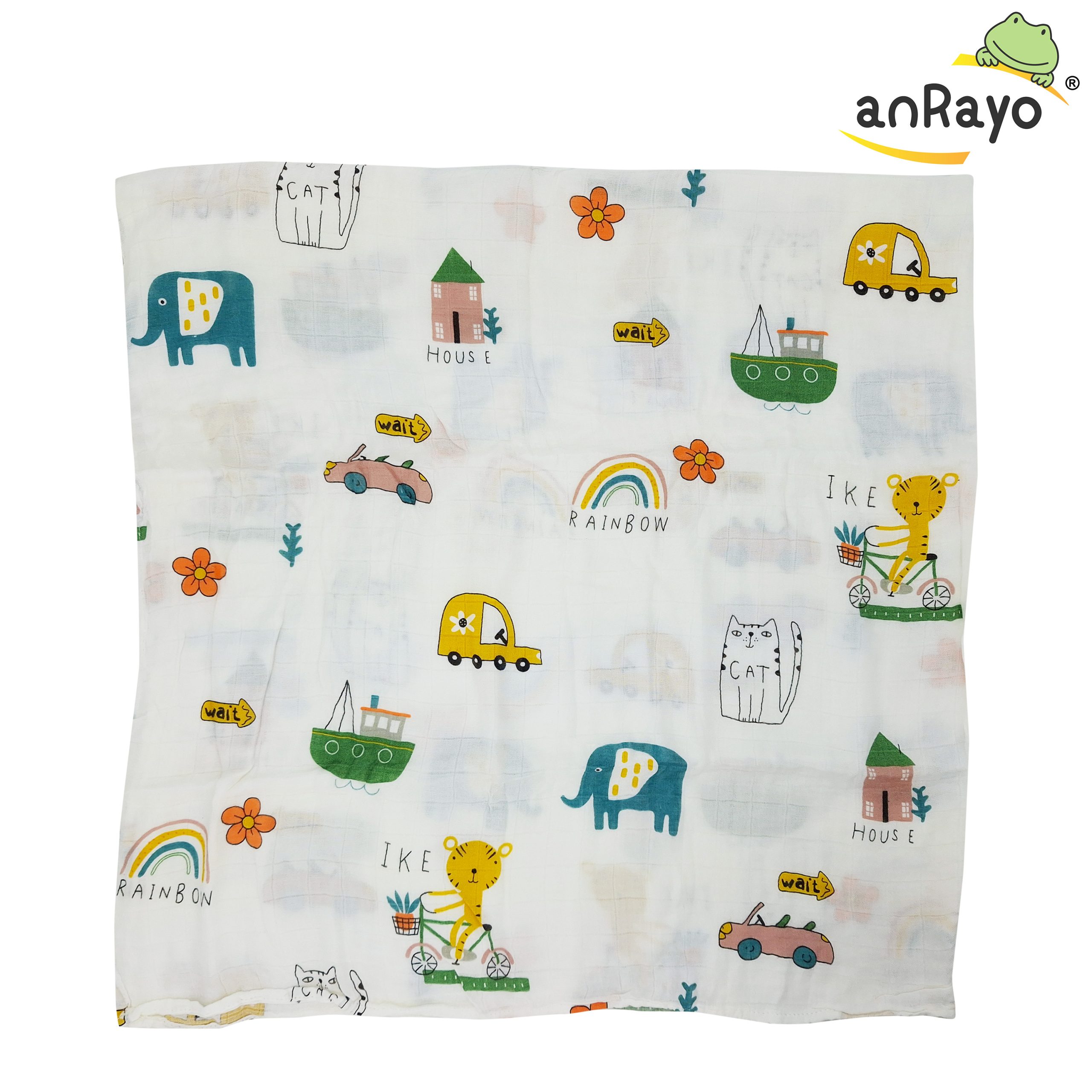 Muslin Swaddle Blanket (100 % Bamboo)_Happy House - Image 3