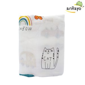 Muslin Swaddle Blanket (100 % Bamboo)_Happy House